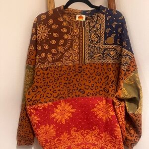 FARM Rio Multicolor Patchwork Sweater